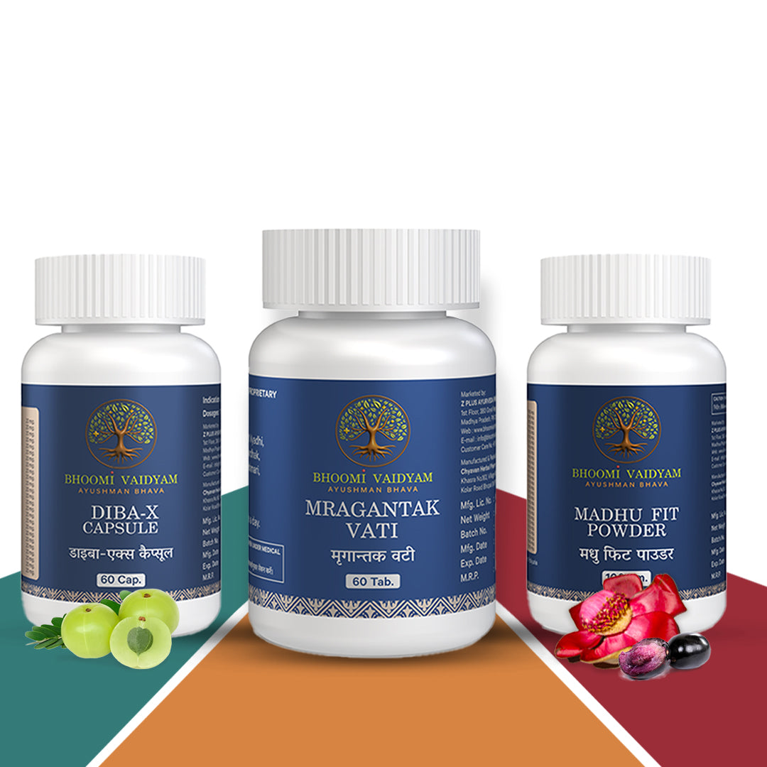 Madhu Fit + Diba-X + Mragantak Vati