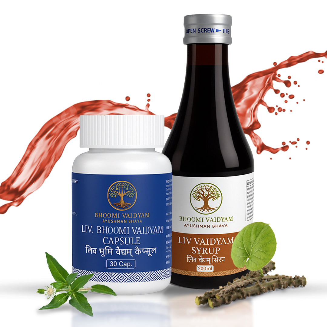 Liv Vaidyam Syrup + Capsule Liv. Bhoomi Vaidyam (Pack of 2)