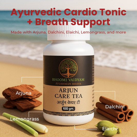 Heart Care Combo for Blocked Arteries, Cholesterol & BP | Ayurvedic Support with Capsules & Arjun Tea