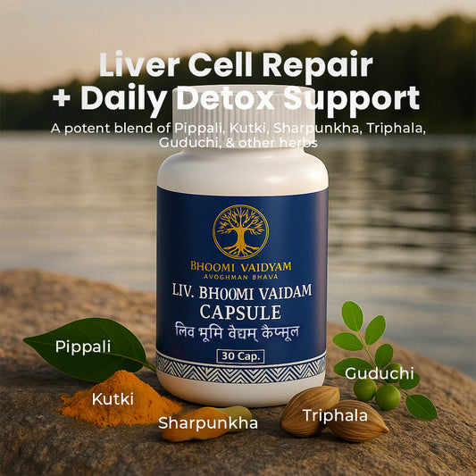 Fatty Liver Ayurvedic Combo for Detox, Digestion & Jaundice | Herbal Syrup + Liver Capsules