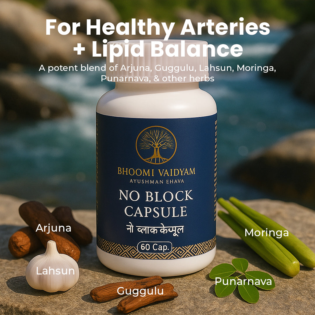 Heart Care Combo for Blocked Arteries, Cholesterol & BP | Ayurvedic Support with Capsules & Arjun Tea